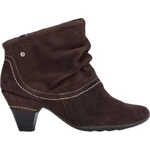 Pikolinos Brown Turin Suede Round Toe Ankle Bootie Size 37 Made in Spain Boots